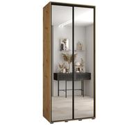 ABIKSMEBLE Armoire Porte coulissante Miroir Davos 2 - Armoire Chambre - Dressing Chambre Adulte - Penderie Vetement Dressing - Garde Robe - Placard Chambre - Armoire 3 Portes - Closet - Panderie