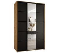 ABIKSMEBLE Armoire Porte coulissante Miroir Davos 5 - Armoire Chambre - Dressing Chambre Adulte - Penderie Vetement Dressing - Garde Robe - Placard Chambre - Armoire 3 Portes - Closet - Panderie