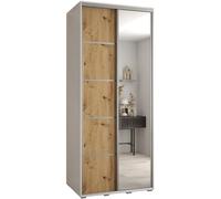 ABIKSMEBLE Armoire Porte coulissante Miroir Davos 5 - Armoire Chambre - Dressing Chambre Adulte - Penderie Vetement Dressing - Garde Robe - Placard Chambre - Armoire 2 Portes - Closet - Panderie