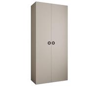 ABIKSMEBLE COMO 1 Armoire à 2 Portes - Garde-Robe - Armoire à Vêtements - Armoire de Rangement pour Chambre à Coucher, Chambre d’Ado, Chambre d’Enfant - 245,5x110x50cm - Cachemire, Cachemire, Noir