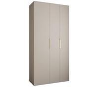 ABIKSMEBLE COMO 4 Armoire à 3 Portes - Garde-Robe - Armoire à Vêtements pour Chambre à Coucher et d'Ado/Enfant - 245,5x120x40cm - Cachemire, Or