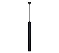 Abinlina Black Single Head Chandelier Hanging Lamp - LED Ceiling Light for Bedroom, 8 * 60Cm Long Tube Design