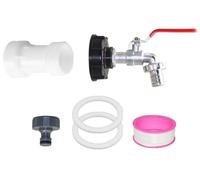 Abiyou IBC Raccord Robinet, 3/4" Adaptateur de Réservoir IBC, Robinet Cuve 1000L, Accessoire de Réservoir IBC,Robinet de Vidange IBC, Adaptateur IBC S60x6, pour d'Adaptateur de Cuve