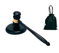 Abiyou Maillet en Bois Juge, Marteau de Juge, Maillet en Bois juge et Bloc Sonore, Haute Qualité Ensemble de Marteau en Bois, un Excellent Choix pour Tribunaux, Avocats, Ventes aux Enchères