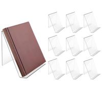 Abiyou Porte-Livres en Acrylique, 10PCS Support Livre Transparent Polyvalent, Présentoir Livre Transparent, Présentoirs de Livre en Acrylique, Support de Livre Acrylique, pour CD, Bureaux Scolaires