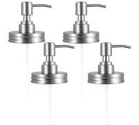 Abizarch Mason Jar Couvercle distributeur de savon avec pompe en acier inoxydable avec tube de 10 cm et joint d'étanchéité pour distributeur de savon de cuisine B