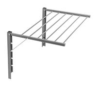 ABJ Majka Séchoir à Linge Mural Mini séchoir Pliable Séchoir de Salle de Bain monté au Mur Argent (80 cm)
