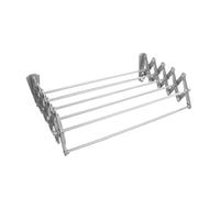 ABJ Séchoir à linge mural, télescopique, pour le mur, accordéon, support mural (gris, 50 cm)