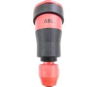 ABL 100000579 Professional Prise à contact de protection IP54 avec indicateur de tension + couvercle rabattable à fermeture automatique noir/rouge