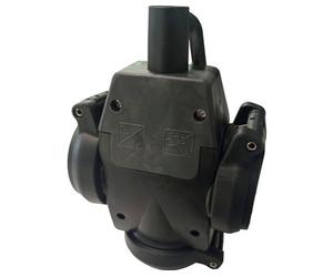 ABL 1173503 Sursum IP54 Prise femelle suspendue triple noire 16 A Prise femelle de sécurité avec indicateur de tension