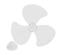 Ableholy Ensemble de 3 lames pour ventilateurs sur pied - Couvercle d'écrou en plastique PP inclus (blanc)