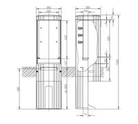 ABN ABN Colonne extérieure M-platine FB1BH3, H=1350 mm SL135P Quantité:1