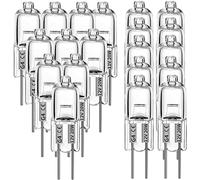 Aboiled Lot de 20 Ampoules HalogèNes G4, Ampoules HalogèNes 20 W 12 V, Ampoule Transparente à 2 Broches, pour éClairage de CuisinièRe, Feux de Signalisation, Piste