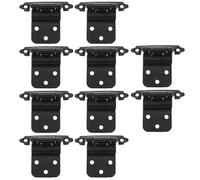 ABOOFAN 10 Pièces Charnières à Fermeture Automatique pour Placards en Fer Noir, Robustes et Anti-rouille, pour Portes en Bois ou Entrepôt, Charnières Semi-dissimulées