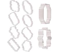 ABOOFAN 10 Pièces Emporte-pièces Fait Maison en Acier Inoxydable | Moules Cookies Argentés, Formes Délicates et Découpes Intérieures, Usage Diy, Nettoyage Facile