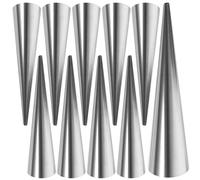 ABOOFAN 10 Pièces Moules à Croissants en Acier Inoxydable Coniques, Réutilisables, pour Cuisson de Croissants Roulés au Beurre, Adaptés la Pâtisserie et Conservation Facile