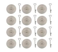 ABOOFAN 12 Pièces Crochet Mural Adhésif en Acier Inoxydable Rond | Argenté, Plastique et Acier, pour Paquet et Balais, Chambre ou Entrée, Style Moderne