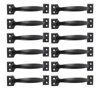 ABOOFAN 12 Pièces Poignée de Porte Rétro Noire 6 Pouces | Porte et Placard Cuisine, Prise Confortable, Usage Solide, , Style Ancien