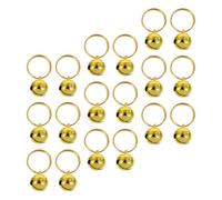 ABOOFAN 18 Pcs Clochettes en Cuivre pour Animaux, Résistantes à L'usure, Faciles à Installer, Décoration Suspendue pour Fêtes et Anniversaires, Cloche de Noël Dorée