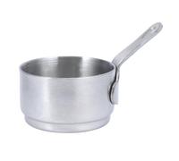 ABOOFAN 1pièce Casserole Inox Mini S avec Poignée Poêle Antiadhésive pour Sauce Batterie de Cuisine Tous Feux Ustensile Polyvalent pour Réchauffer Lait et Soupes