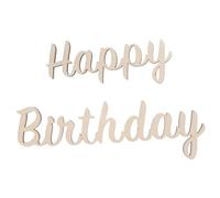 ABOOFAN 2 Ensembles Lettres En Bois Pour Décoration Murale Stickers Muraux Mots Joyeux Anniversaire Signe De Mot En Bois D'anniversaire De Bébé Mots Autocollants