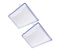 ABOOFAN 2 Pièces Dossier pour Documents Transparent en Plastique Solide, Pochette Suspendue pour Rangement de Factures et Billets, Organiseur Pratique pour Bureau et Apprentissage,