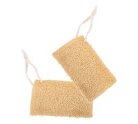 ABOOFAN 2 Pièces Éponge à Vaisselle en Loofah Naturel Beige Absorption D'eau et Design Multi-usage pour Nettoyage Cuisine et Travaux Ménagers