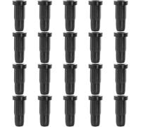 ABOOFAN 20 Pièces Couvercle de Butée de Roue de Chaise en Plastique Noir, Étui Résistant à l'usure pour Chaise de Bureau Stable, Protection pour roulettes de Tabouret Pivotant
