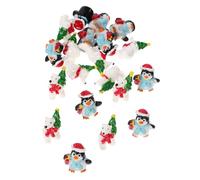 ABOOFAN 20 Pièces Figurine de Noël en Résine, Mini Décor de Ours Pingouin