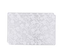 ABOOFAN 2pièces Tapis De Table Transparent PP avec Motif Dentelle Fleurie Sets De Table Antidérapants Et Étanches pour Cuisine Et Salle à Manger Blanc