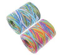 ABOOFAN 2rouleaux Ruban Frisé Pour Emballage Cadeau Ruban Cadeau Raphia Accessoires De Noël De Vacances Pour Loisirs Créatifs