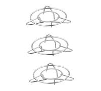 ABOOFAN 3 Pièces Cuisinière à Gaz Dessous De Plat Pour Ustensiles De Cuisine Brûleur De Cuisinière Électrique Accessoire De Poêle à Griller Grille à Casseroles Silver Acier Inoxydable 304