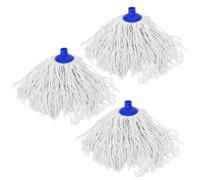 ABOOFAN 3 Pièces Recharge de Balai de Rechange à Vis en Coton et Plastique | Tête de Ménage Lavable, Accessoire de Recharge pour Balai, Fournitures pour Balais Maison