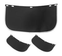 ABOOFAN 3 Pièces Visière de Remplacement Noire Protection Complète du Visage 1,0mm en PVC et Aluminium Résistante la Chaleur pour Casque de Sécurité pour Soudure et Bricolage