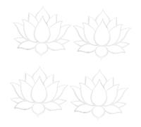 ABOOFAN 4 Pièces Décoration Murale De Lotus Fleur De Lotus Art Mural Signe Suspendu De Fleur Art Mural De Lotus pour Salon Miroir De Décoration Murale Fleur De Lotus Miroirs en