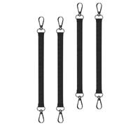 ABOOFAN 4 Pièces Support de Ruban Isolant Électrique Noir avec Double Crochet en Alliage et Polyester, Organisateur Multifonction pour Câbles et Mètres Ruban, pour Électriciens en Espace