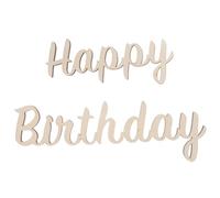 ABOOFAN 5 Ensembles Panneaux en Bois Joyeux Anniversaire Plaque de Lettres Pendaison Signe Panneau en Bois Baby Shower emblèmes décor Autocollant Mural Joyeux Anniversaire