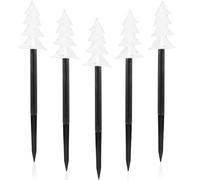 ABOOFAN 5 Pièces Accessoires pour Lampe Solaire Extérieure Jardin Noël en Abs Acrylique Noir sans Lumière pour Décoration de Fête en Plein Air