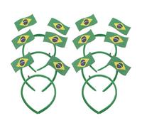 ABOOFAN 6pcs Bandeaux de Fête Drapeau Brésilien en Feutre et Pp pour Fans de Football, Confortables et Colorés, pour Célébrations du Jour de Match et Cosplay