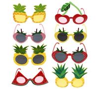 ABOOFAN 8pcs Lunettes de Fête en Plastique Forme Fruit Léger et Amusant pour Décoration de Party Plage Style Fashion Plusieurs styles