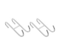 ABOOFAN Acier Inoxydable 304 Crochet de Porte Cintre de S, 2 Pièces | Accroche-porte Double, Usage Maison Cuisine, Argenté, Design Simple et Créatif