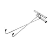 ABOOFAN Acier Inoxydable Crochet de Levage en T 2 Pièces pour Regard | Outil Portable à Prise Confortable, Robuste et Antirouille, pour Couvercle de Puits et Porte Enroulable