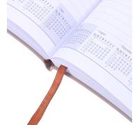 ABOOFAN Agenda en Pu et Papier, Coins Arrondis, pour Bureau et École 2026 Rose Vue Hebdomadaire, Planificateur Esthétique de Janvier à Décembre