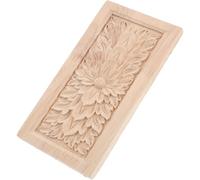 ABOOFAN Applique de Chapiteau Européen en Bois Massif Beige pour Décoration | Style Romain Classique, Motifs Floraux Sculptés Précision, Usage Intérieur pour Meubles et Murs