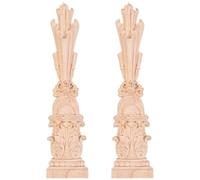 ABOOFAN Applique décorative en Bois pour Armoire, Applique en Bois pour Meuble et cheminée, moulure décorative Non Peinte, Lot de 2 pièces, Facile à Peindre, pour décoration de Salon