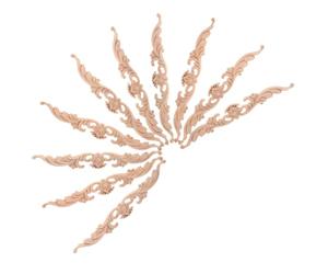 ABOOFAN Appliques Décoratives en Bois Massif Non Peint 10 Pièces 20x2,5x0,8 Cm pour Meubles, Portes et Murs - Ornements Sculptés pour Décoration Intérieure Vintage et Moderne,