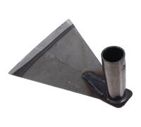 ABOOFAN Binette de Jardin Triangulaire en Acier Manganèse Argenté, Lame Large pour Désherbage et Pénétration du Sol, Outil Manuel pour Jardin et Terrain Agricole