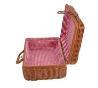 ABOOFAN Boîte de Rangement Rétro en Rotin Synthétique, Valise Créative