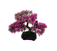 ABOOFAN Bonsaï Artificiel Mini Simulation Plante De Pin pour Accueil Décoration Intérieure Rouge Plantes Artificielles pour Maison Et Bureau