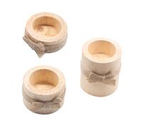 ABOOFAN Bougeoirs en Bois Protège la Table en Collectant la Cire Lot de 3 pour Bougies Chauffe-Plat, Design Simple et Élégant pour Décoration de Noël et Maison